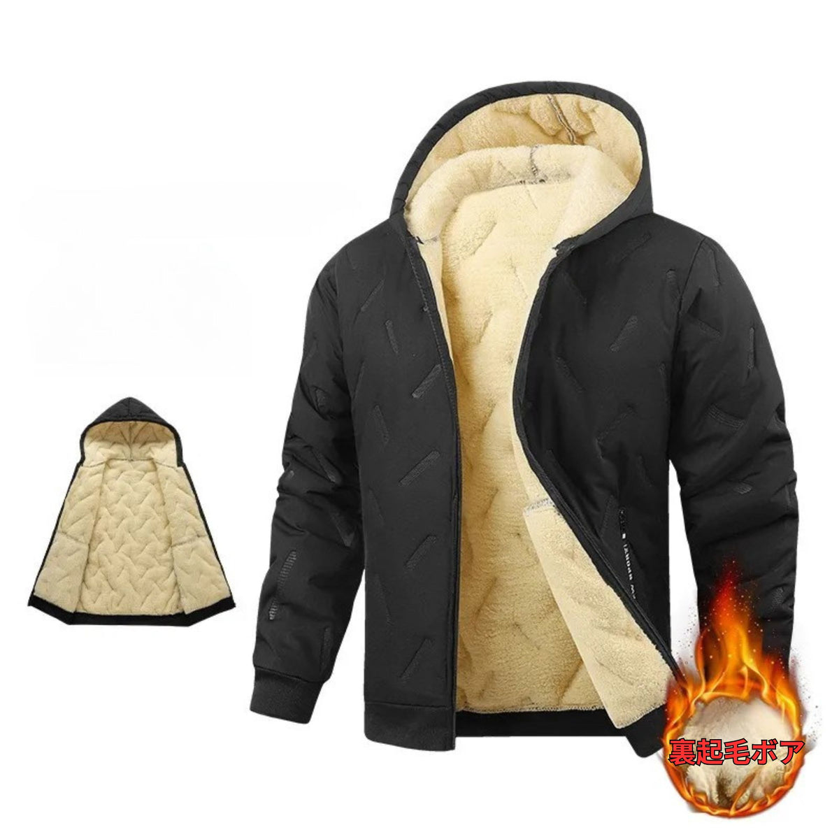 【冬の定番】【暖かさ重視】
男女兼用 裏起毛フリースジャケット™｜防風・保温・軽量設計