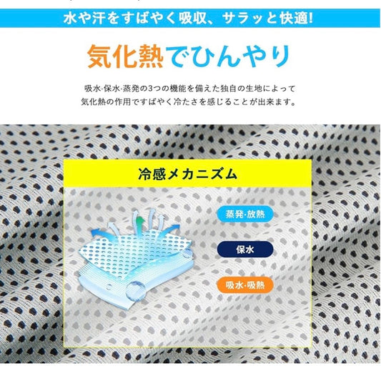 氷涼ポンチョ5秒で-15℃冷感