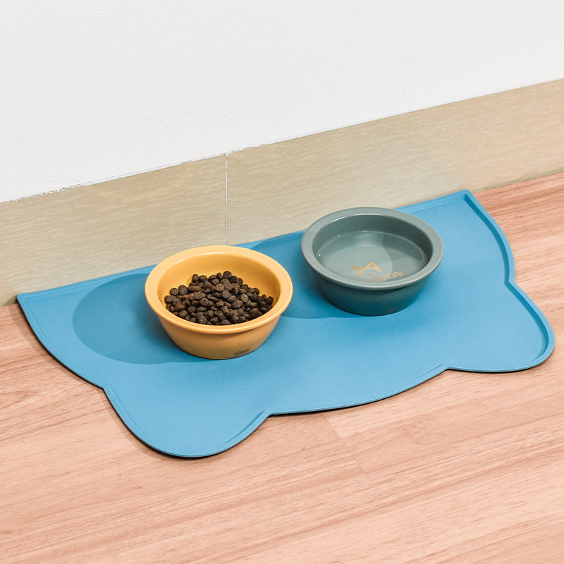 Amazon hot selling anti-overflow non-slip waterproof easy to clean daily necessities pet silicone placemat cat dog mat placemat