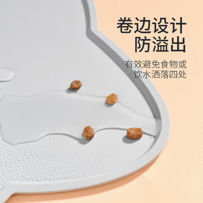Amazon hot selling anti-overflow non-slip waterproof easy to clean daily necessities pet silicone placemat cat dog mat placemat