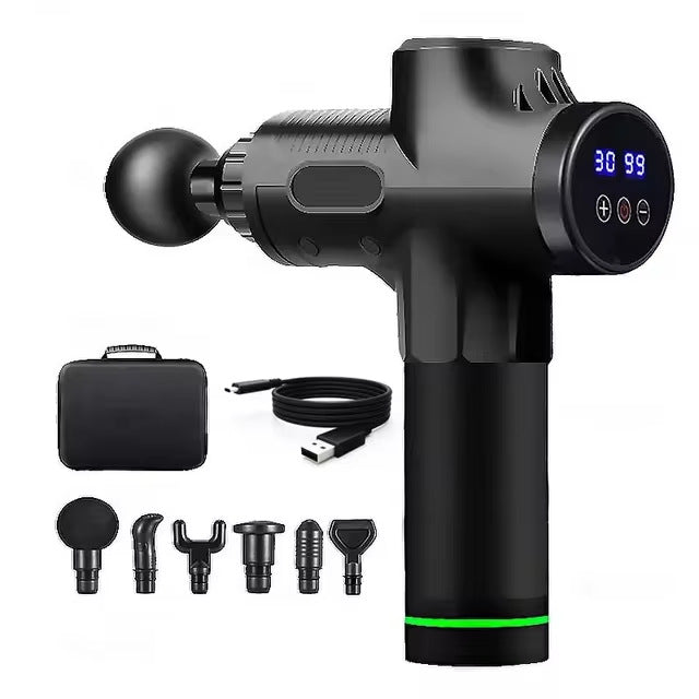 Factory direct sales fitness massager fascia gun muscle relaxer 8 massage heads home electric massager