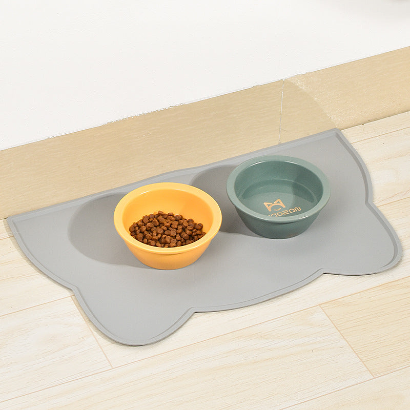Amazon hot selling anti-overflow non-slip waterproof easy to clean daily necessities pet silicone placemat cat dog mat placemat
