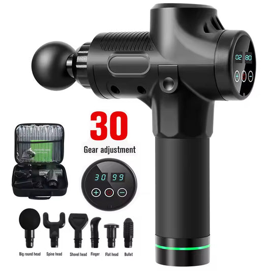 Factory direct sales fitness massager fascia gun muscle relaxer 8 massage heads home electric massager