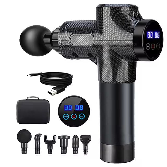 Factory direct sales fitness massager fascia gun muscle relaxer 8 massage heads home electric massager