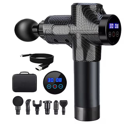 Factory direct sales fitness massager fascia gun muscle relaxer 8 massage heads home electric massager