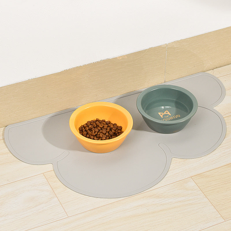 Amazon hot selling anti-overflow non-slip waterproof easy to clean daily necessities pet silicone placemat cat dog mat placemat