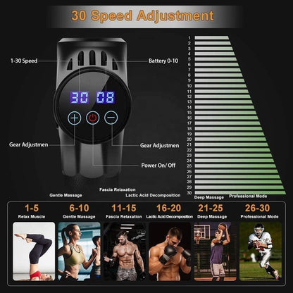 Factory direct sales fitness massager fascia gun muscle relaxer 8 massage heads home electric massager