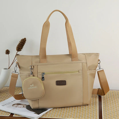 シンプル軽量ナイロントートバッグ｜大容量・通勤通学に最適・2WAYショルダー